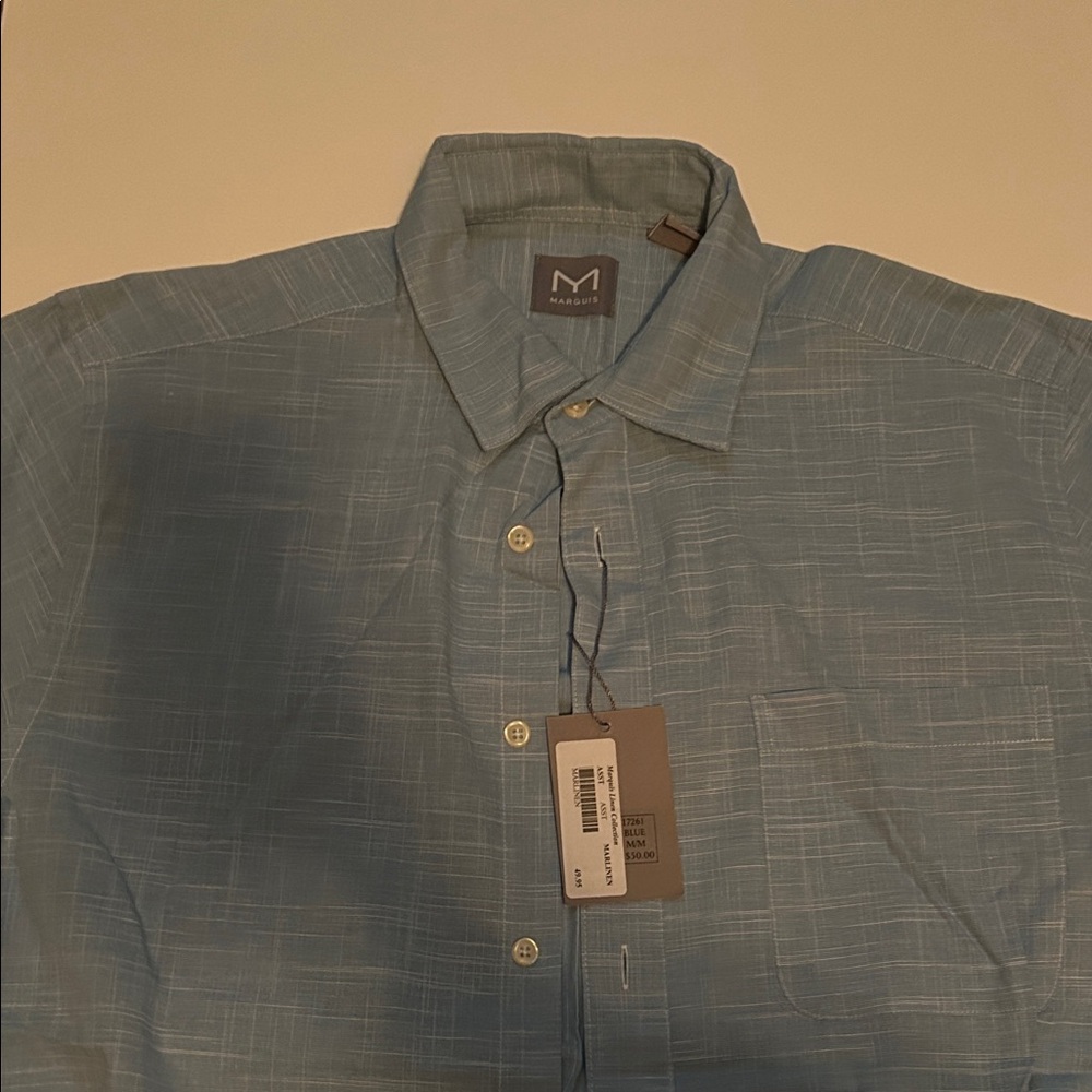 Marquise Light Blue Casual Button Down Shirt